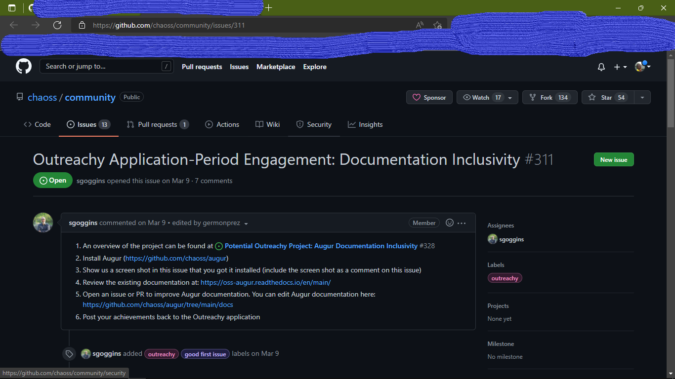 "Outreachy project description"